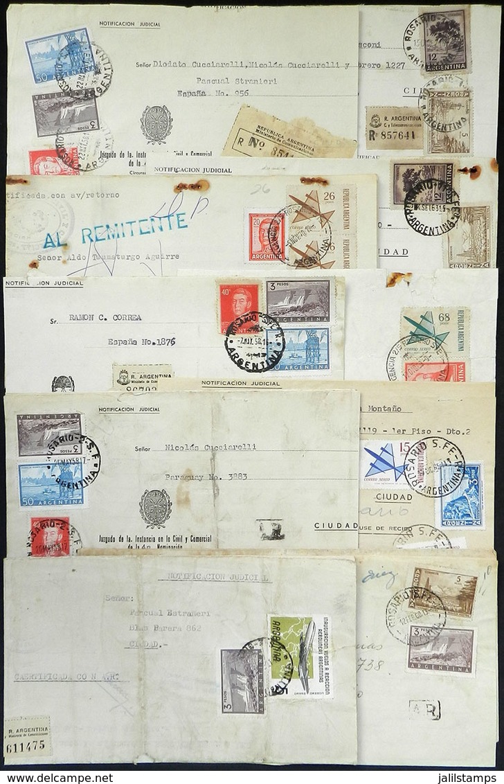 ARGENTINA: 10 OFFICIAL Covers Used Between 1958 And 1970, Franked With Definitive Stamps (NOT Official Stamps, As Was Re - Sonstige & Ohne Zuordnung