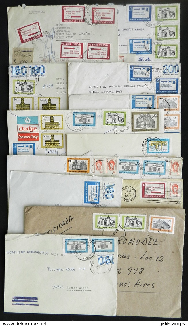 ARGENTINA: 13 Covers Used In 1970/80s With Varied Postages Of INFLATION Periods, Very Interesting! - Sonstige & Ohne Zuordnung