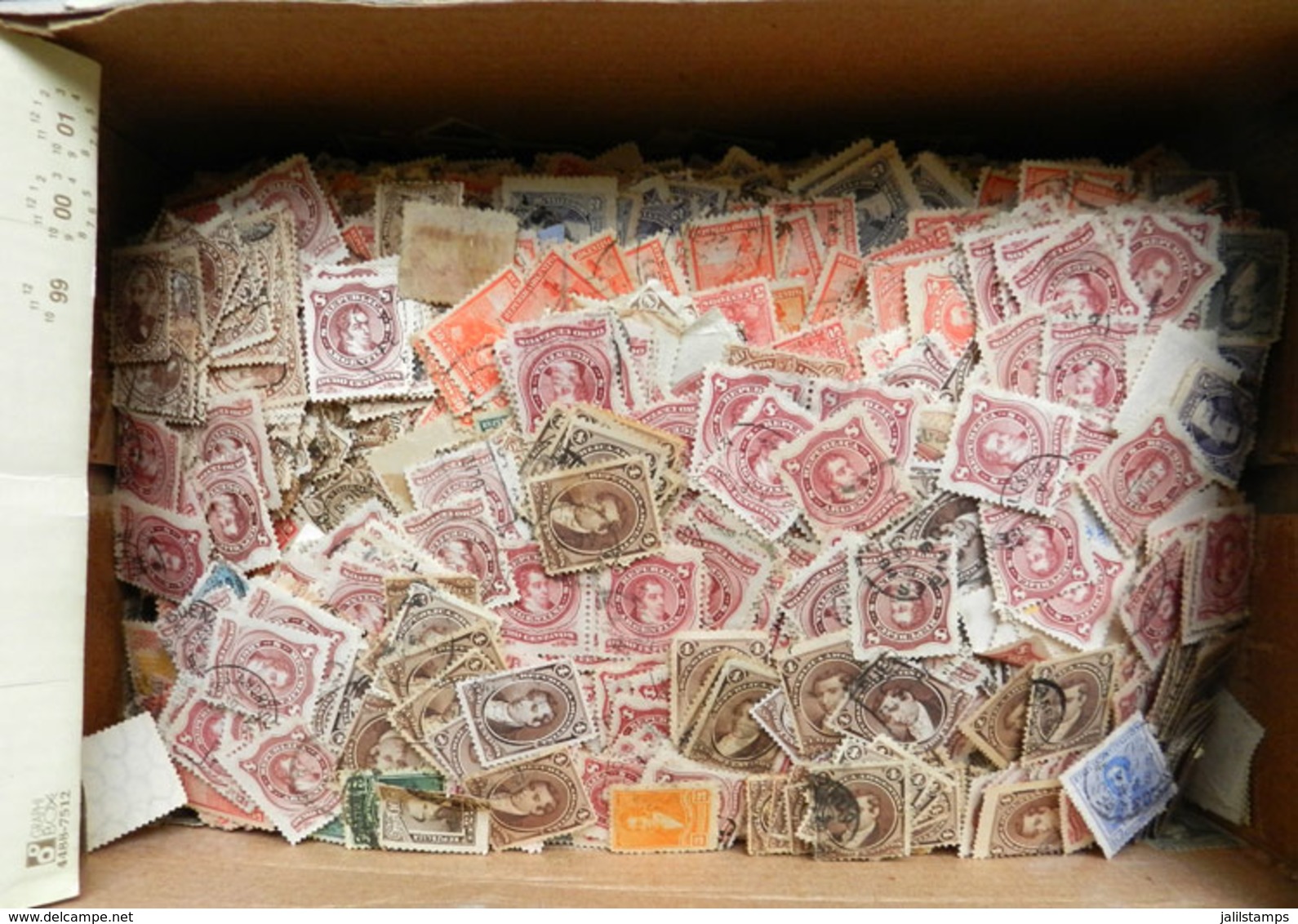 ARGENTINA: Box With MANY THOUSANDS Old Used Stamps, Completely UNCHECKED, Beyond Doubt This Is One Of The Most Exciting  - Collections, Lots & Series