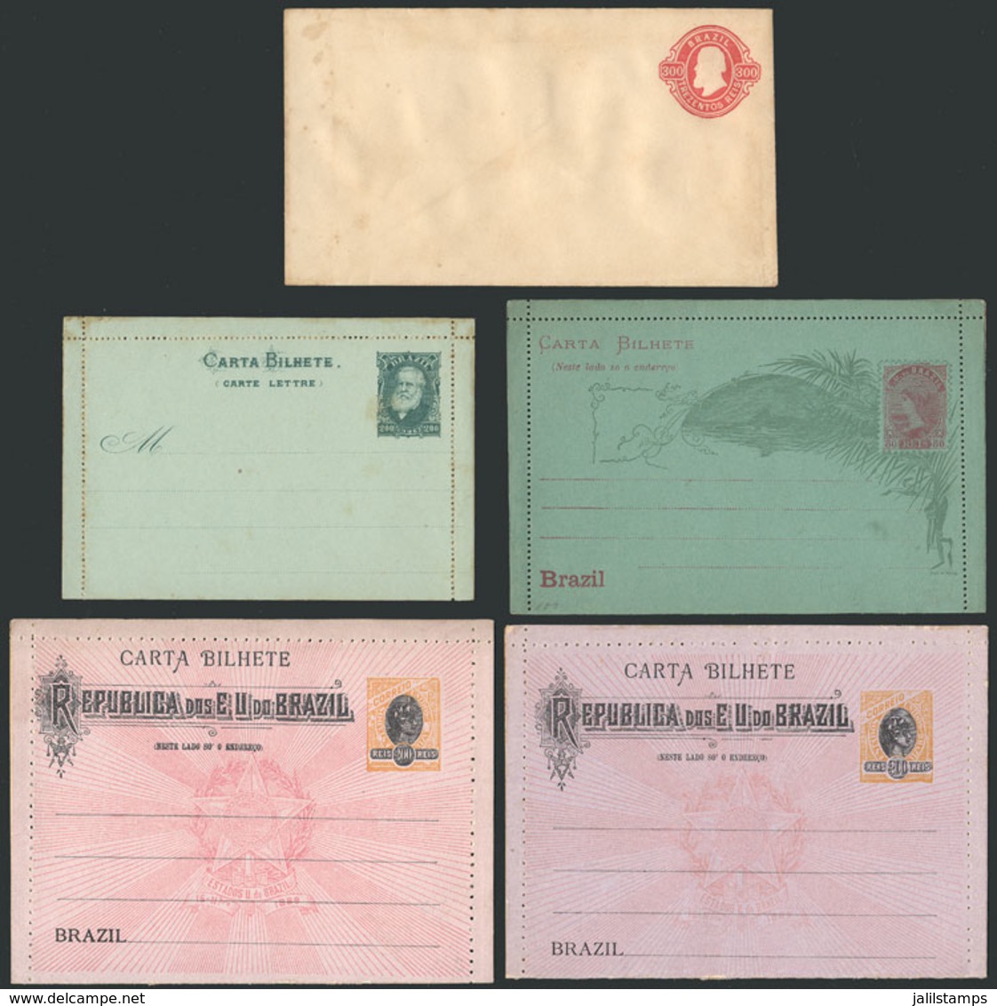 BRAZIL: 5 Unused Postal Stationeries, Excellent Quality! - Ganzsachen