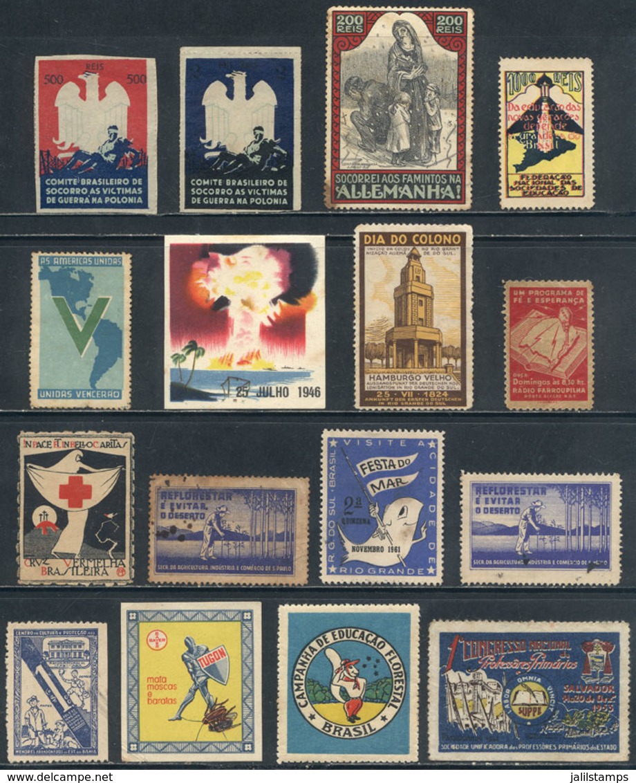 BRAZIL: 16 Old Cinderellas, Some Rare And Fantastic, VF General Quality! - Cinderellas