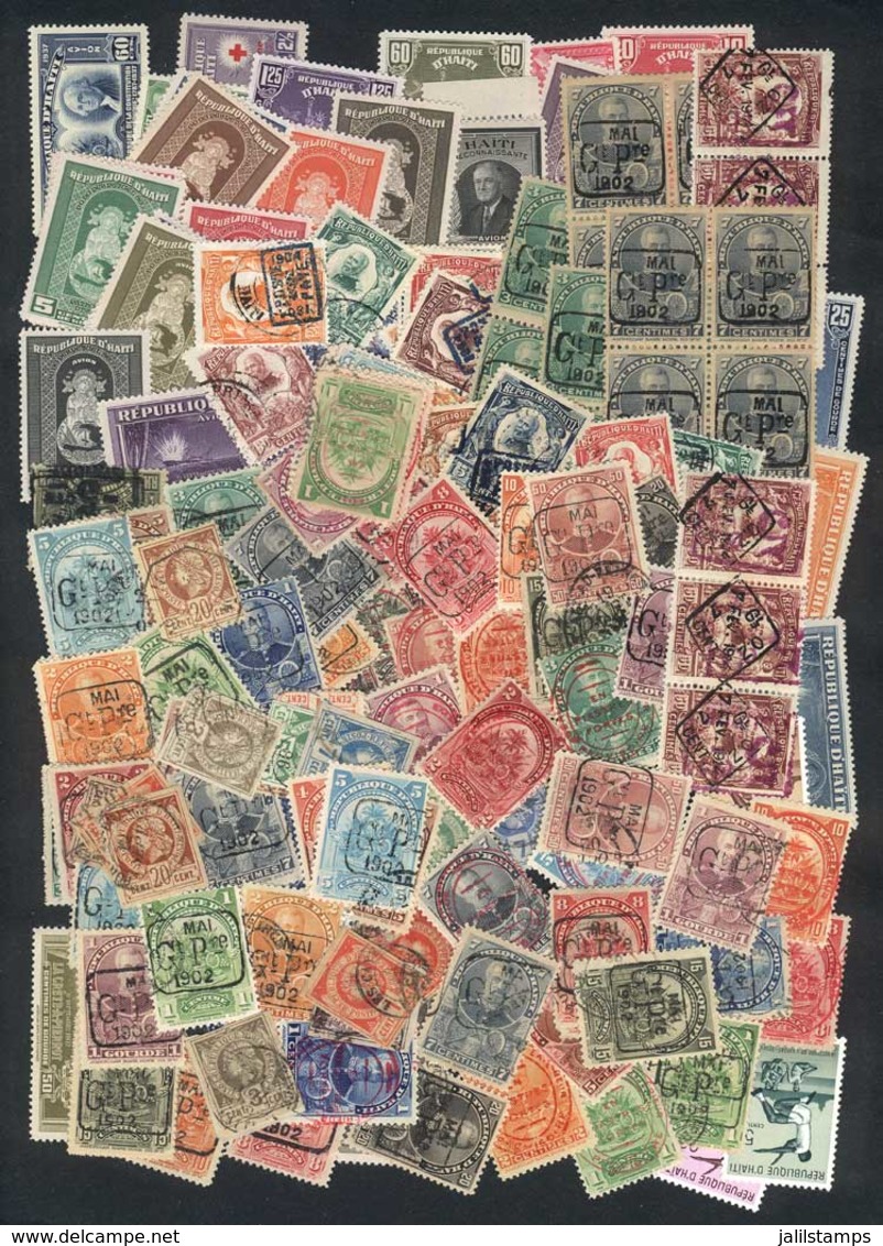 HAITI: Lot Of Stamps And Sets Of Varied Periods, Used And Mint (most Lightly Hinged Or Never Hinged), Fine To Very Fine  - Haiti