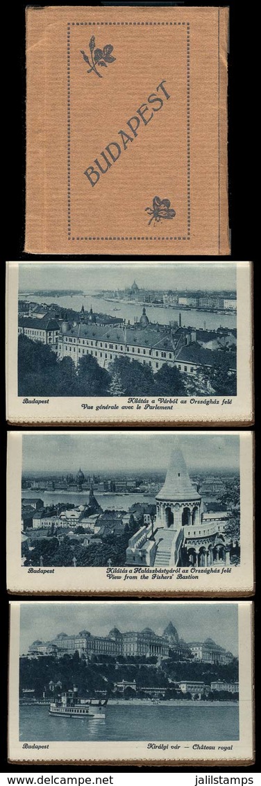 HUNGARY: BUDAPEST: Small Souvenir Booklet With 10 Views Of The City, VF! - Hungary