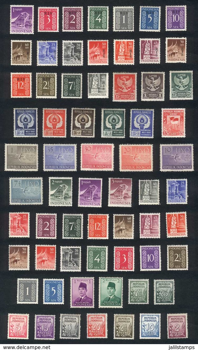 INDONESIA: Lot Of Stamps Issued Approx. In 1950, Mint Never Hinged, VF Quality, Scott Catalog Value US$186. - Indonesien