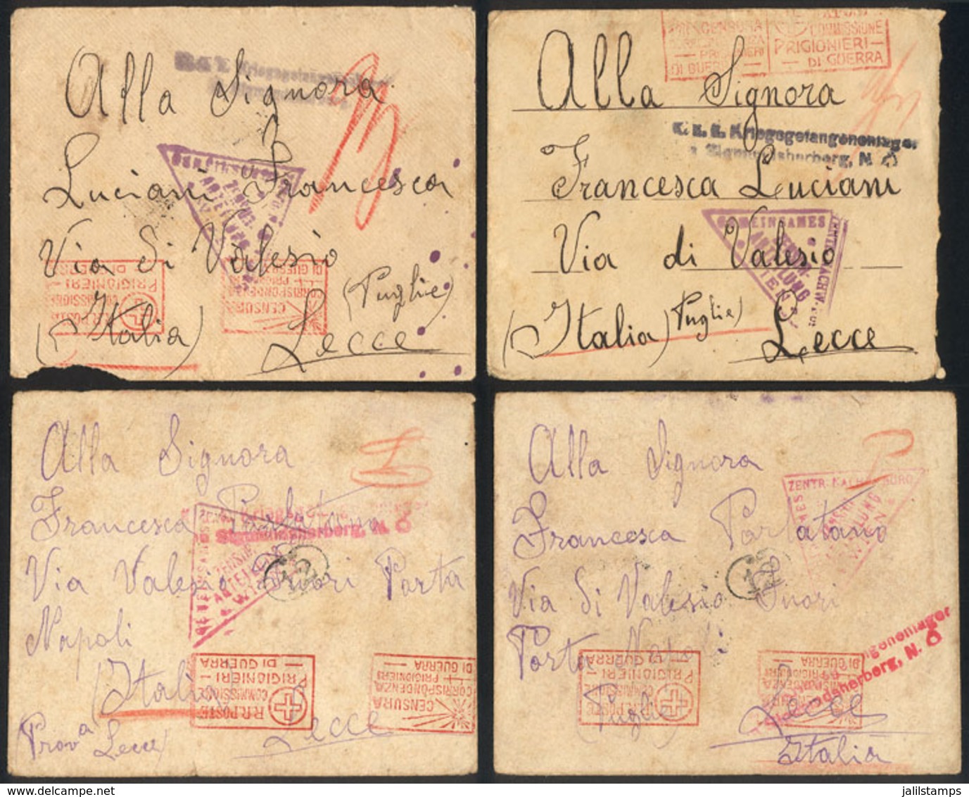 ITALY: PRISONERS OF WAR MAIL: 11 Covers (1 Or 2 With Their Original Letters) Sent By Italian Prisoners Of War In Austria - Ohne Zuordnung
