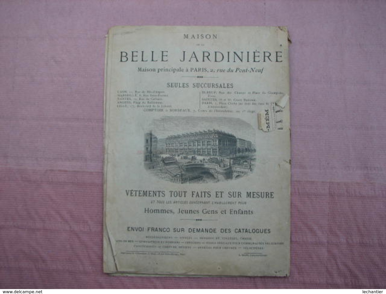 BELLE  JARDINIERE Catalogue 1894 et une Affichette 38X52