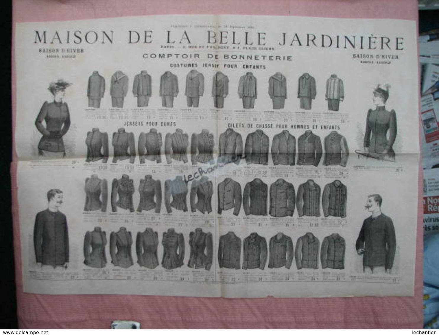 BELLE  JARDINIERE Catalogue 1894 et une Affichette 38X52