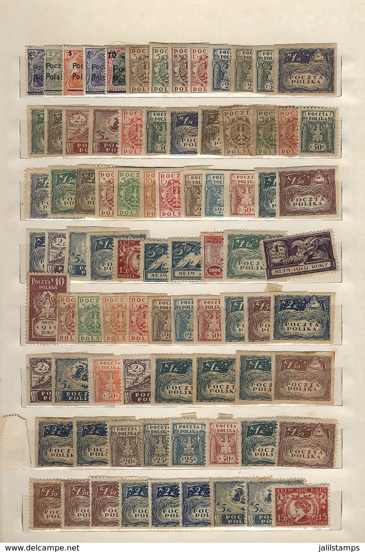 POLAND: Stock In Stockbook, Large Number Of Stamps And Sets, Used (few) And Unused (in The Early Issues There Are Some W - Other & Unclassified