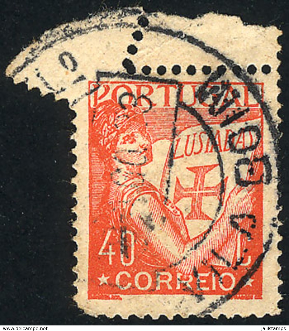 PORTUGAL: 40Rs. Stamp With Interesting Perforation VARIETY, Very Fine! - Sonstige & Ohne Zuordnung