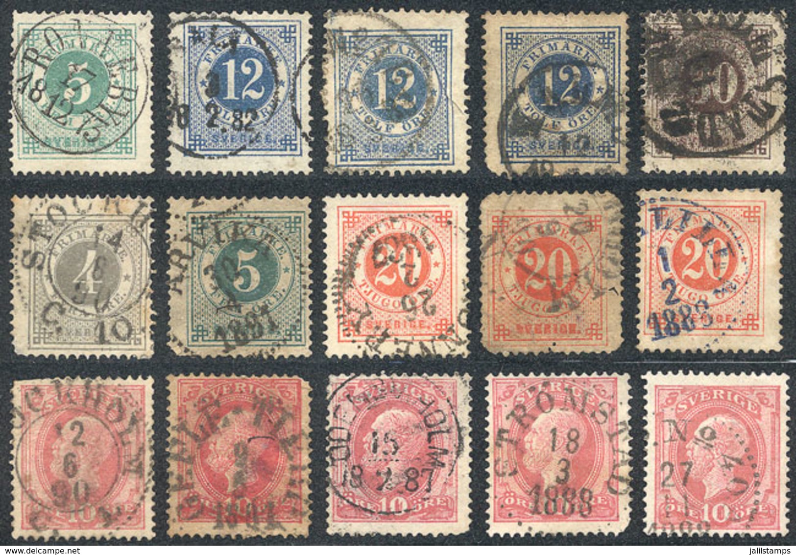 SWEDEN: Lot Of Used Stamps, With Good Values And Interesting Cancels, Fine To VF General Quality, Good Opportunity! - Other & Unclassified
