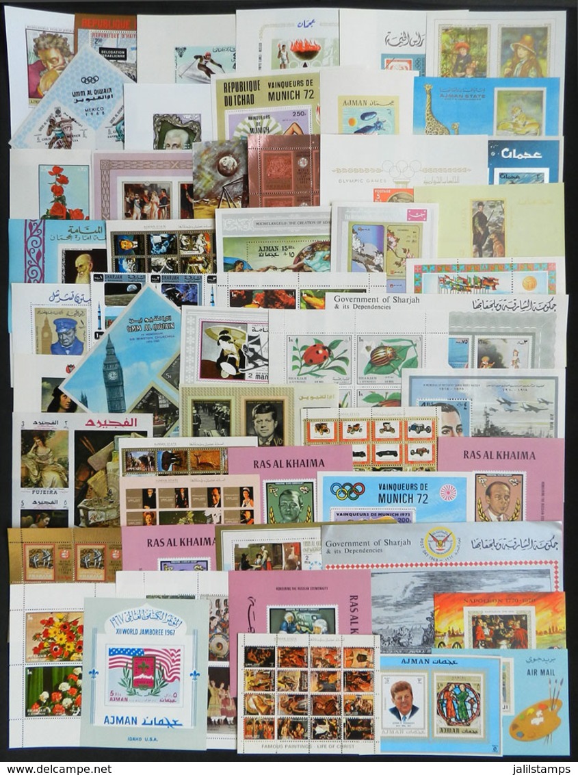 WORLDWIDE: More Than 90 VERY THEMATIC Souvenir Sheets, MNH And Of Excellent Quality, Several IMPERFORATE, HIGH CATALOG V - Sonstige & Ohne Zuordnung