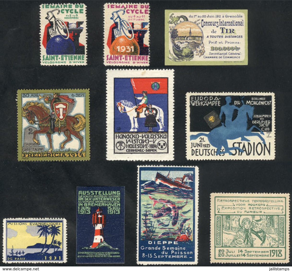 WORLDWIDE: 10 Old Cinderellas Of Various Topics, Excellent And Colorful Designs, VERY THEMATIC, General Quality Is Fine  - Vignetten (Erinnophilie)