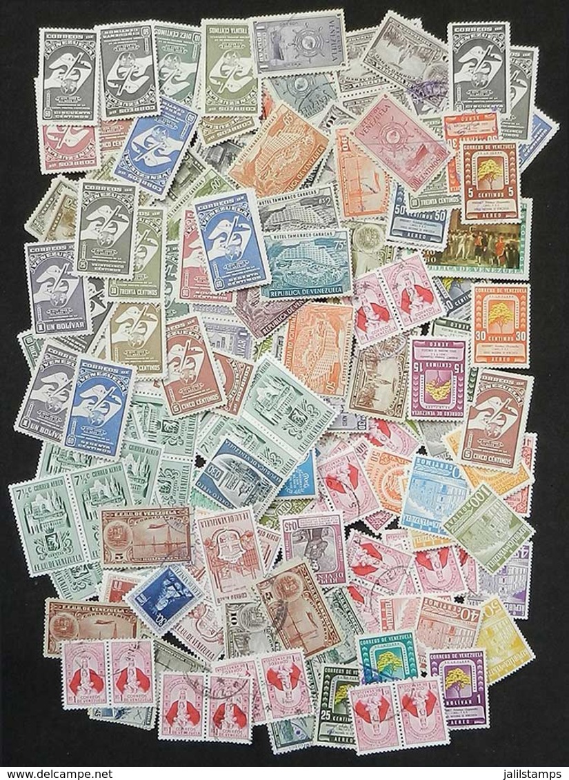 VENEZUELA: Lot Of Stamps And Sets Of Varied Periods, Used And Mint (most Lightly Hinged Or Never Hinged), Fine To Very F - Venezuela