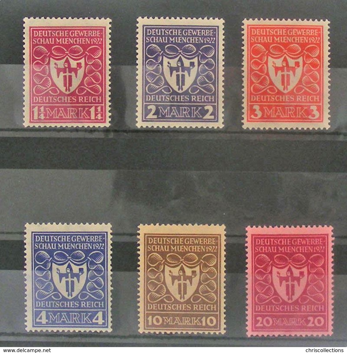 Allemagne, Empire 1920-1923, N° 214-219, N** Cote 26€ - Neufs