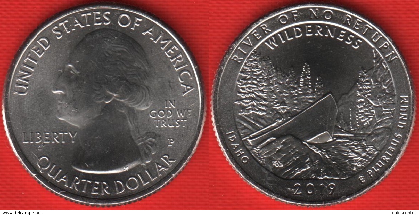 USA Quarter (1/4 Dollar) 2019 P Mint "River Of No Return, Idaho" UNC - 2010-...: National Parks
