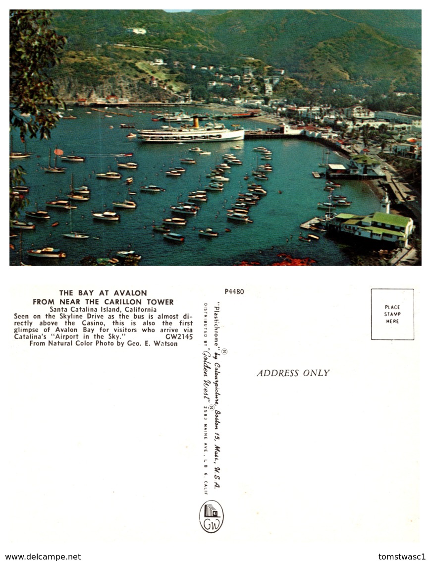 The Bay At Avalon From Near The Carillon Tower, Santa Catalina Island, California - Autres & Non Classés