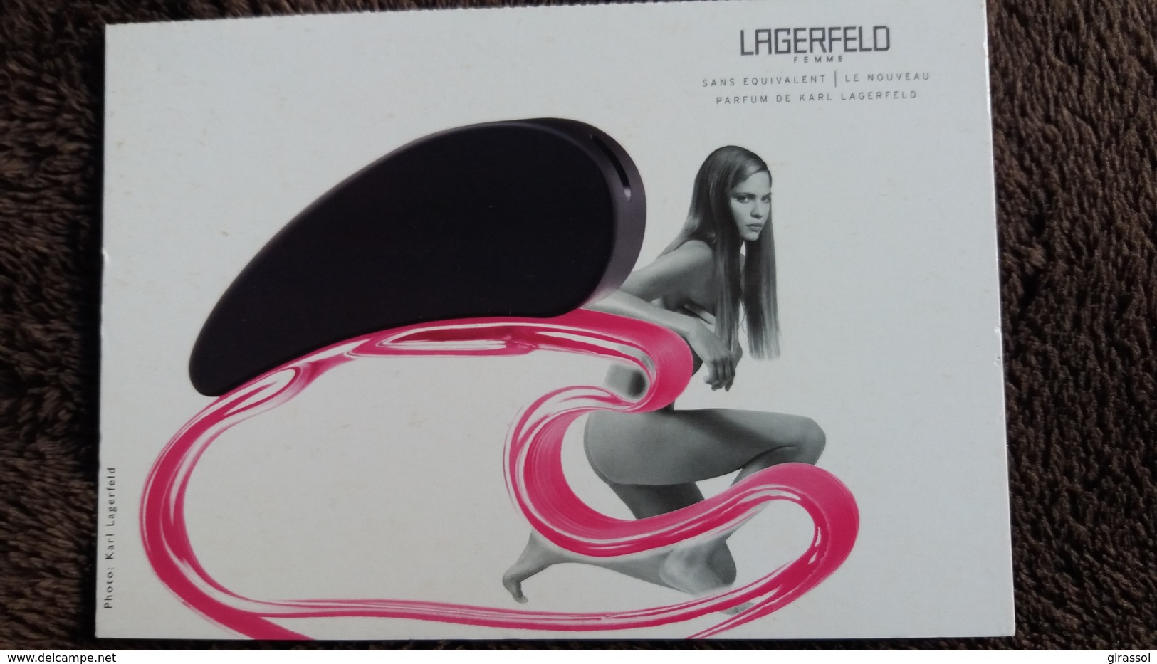 CPM DOUBLE PUB LAGERFELD  PIN UP  FEMME NUE SEXYPARFUM DE KARL LAGERFELD - Advertising