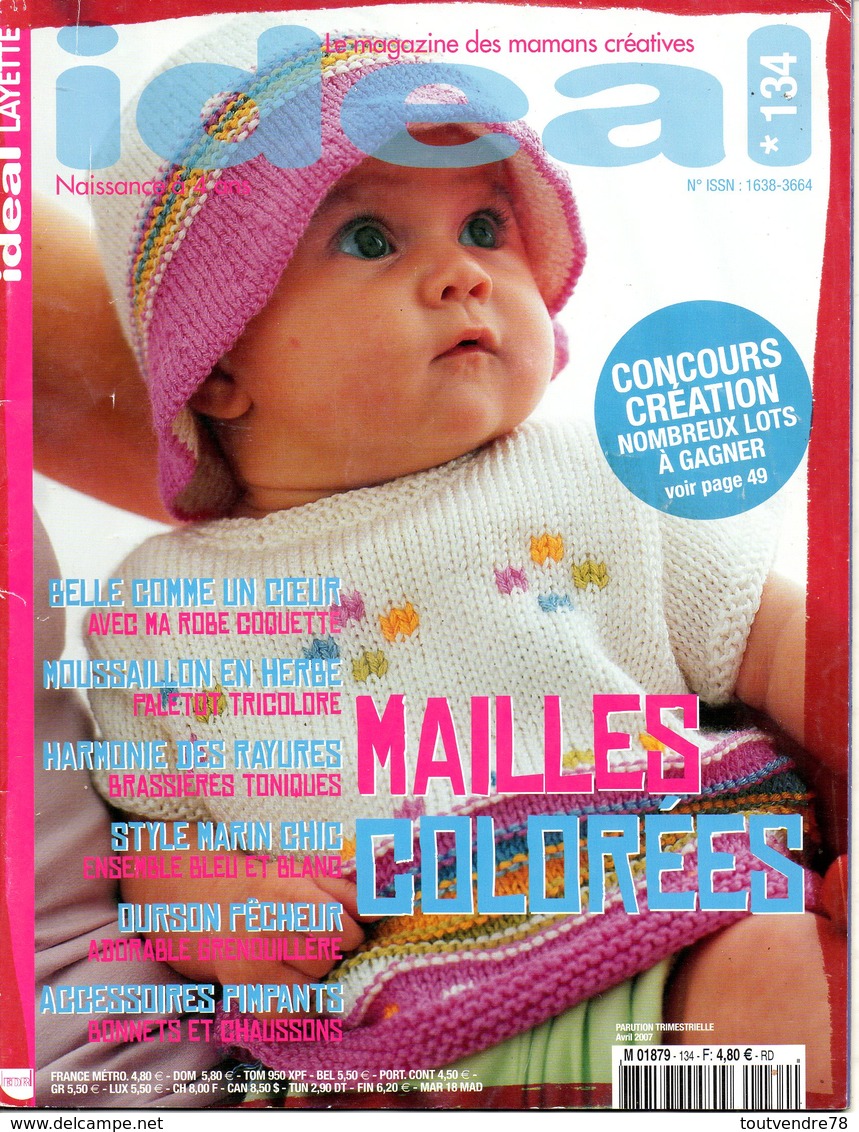 Tricot : IDEAL N°134 Layette  0 à 4 Ans 04/2007 - Wolle