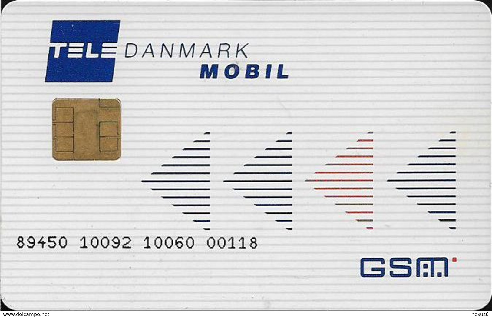 Denmark - Tele Danmark Mobil - White GSM SIM FULL ISO (Type #2B), Used - Danemark