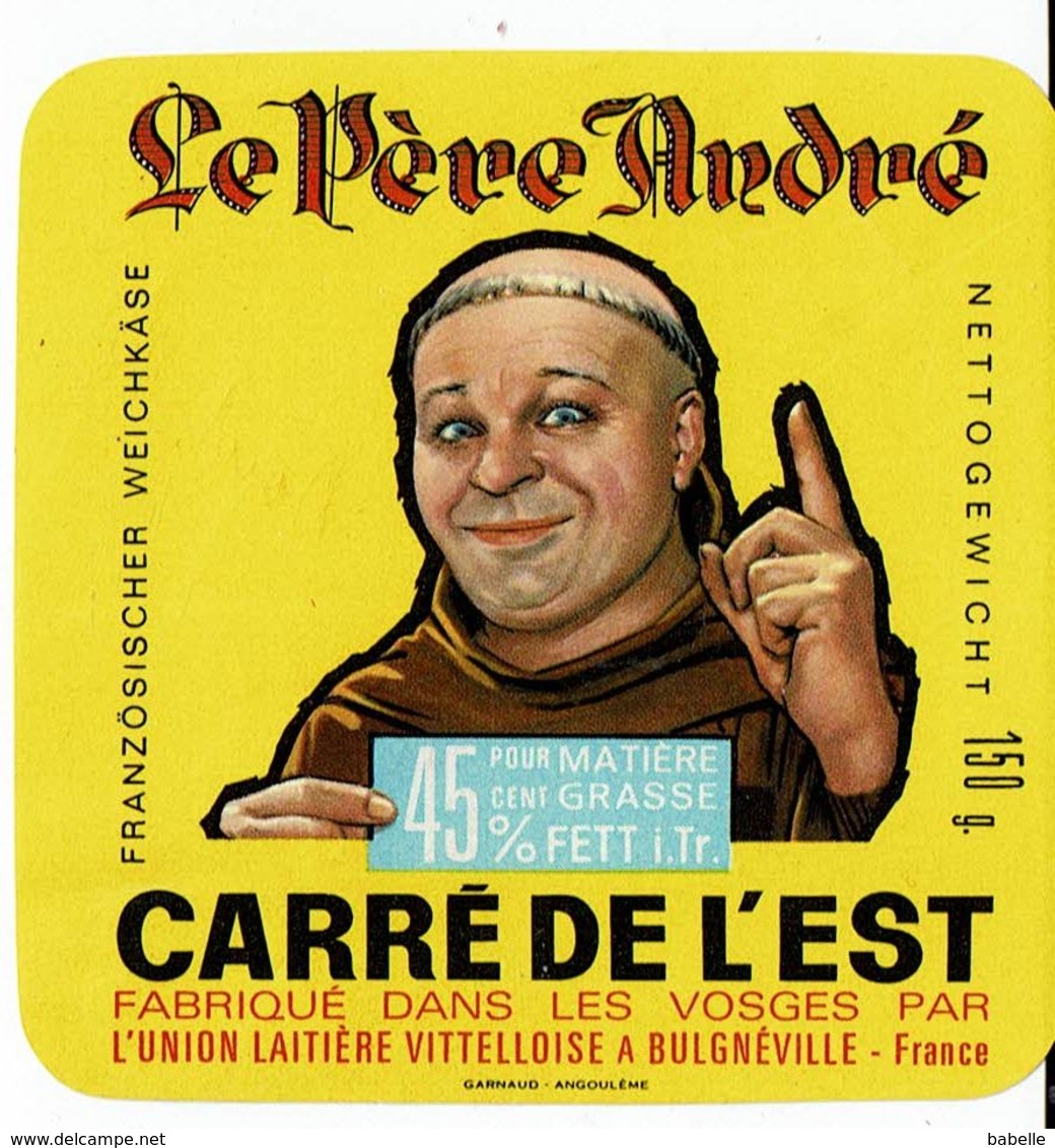 Petite Et/ Carré De L'Est " LE PERE ANDRE " 45% - Fromage