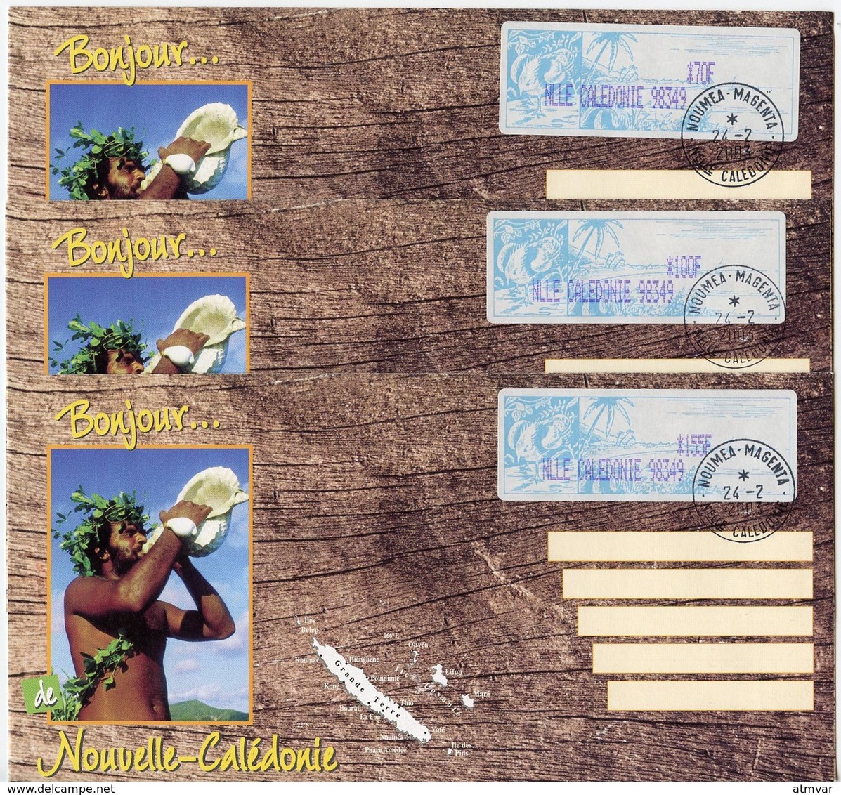 NEW CALEDONIA / NOUVELLE-CALÉDONIE (2003). ATM 98349 - Noumea - Magenta, Premier Jours LISA / First Day Covers - Storia Postale