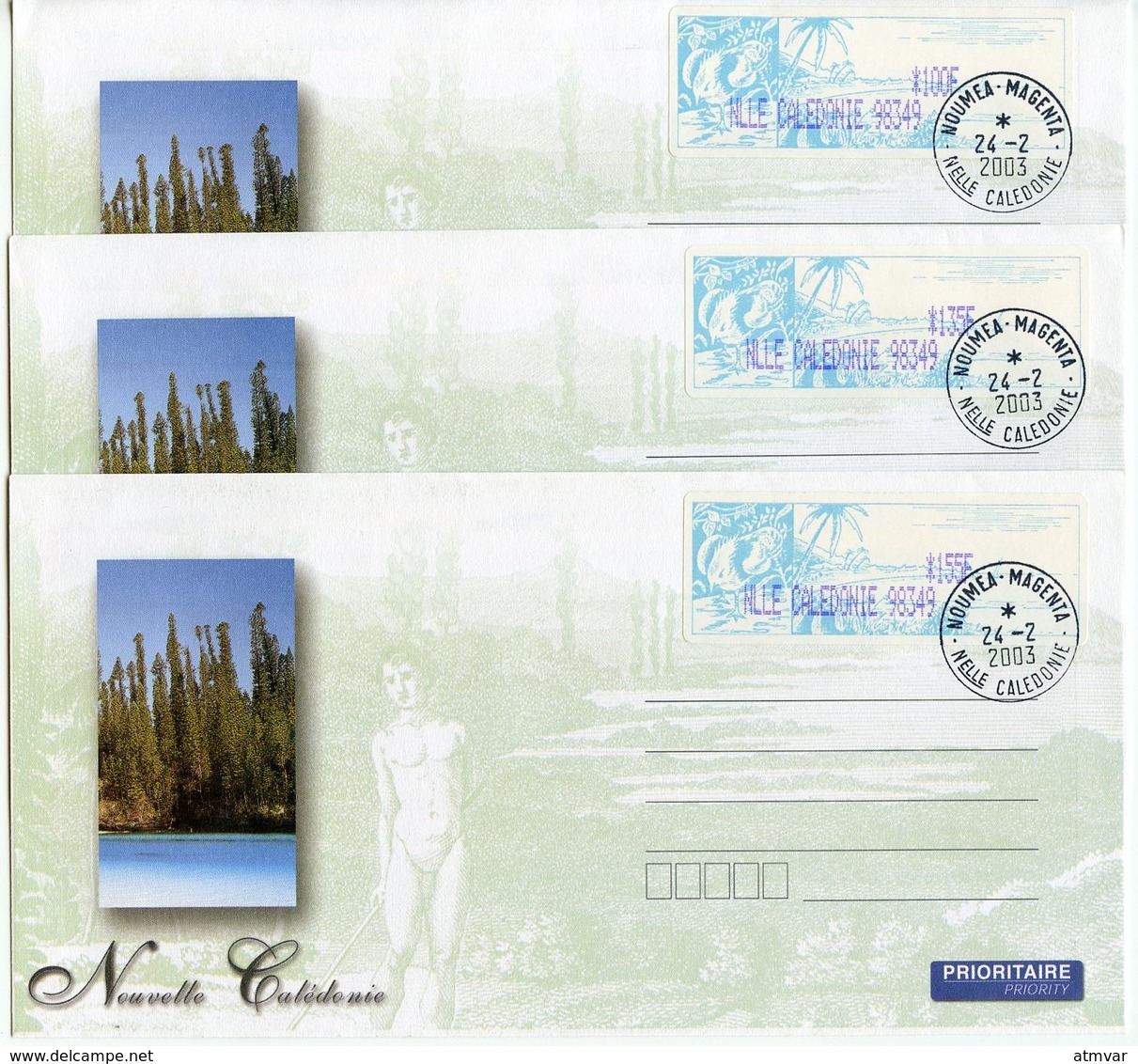 NEW CALEDONIA / NOUVELLE-CALÉDONIE (2003). ATM 98349 - Noumea - Magenta, Premier Jours LISA / First Day Covers - Storia Postale