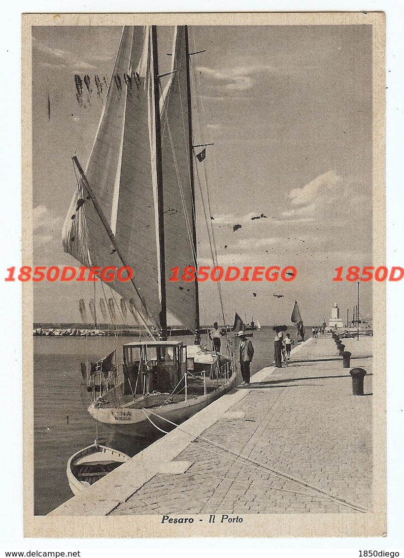 PESARO - IL PORTO F/GRANDE VIAGGIATA 1941  ANIMATA - Pesaro