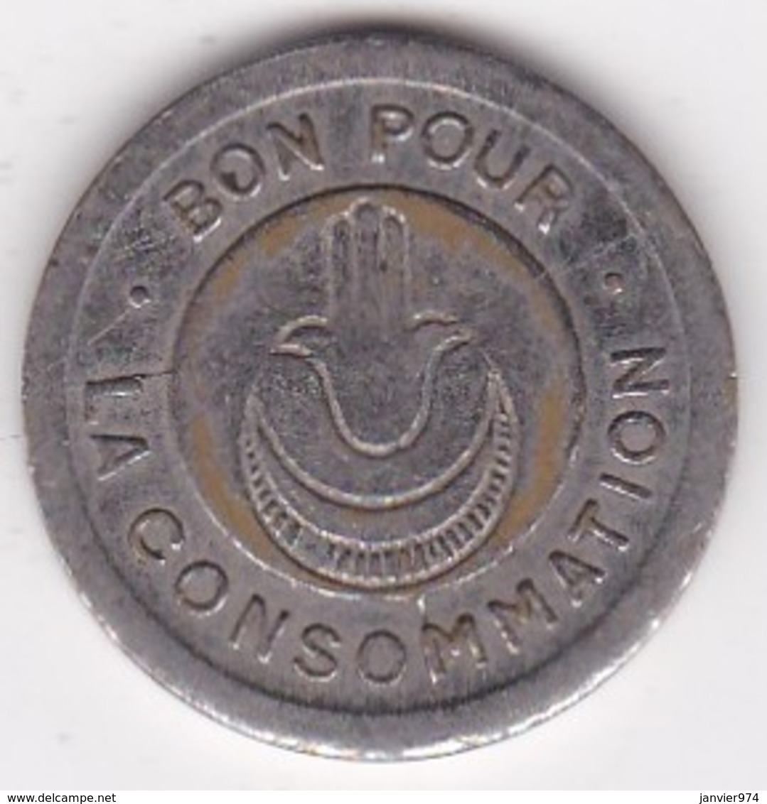 Algerie. Jeton Colonial. REIG 57 Rue Sadi Carnot Alger. Bon Pour La Consommation, En Maillechort, Frappe Medaille - Monetary / Of Necessity