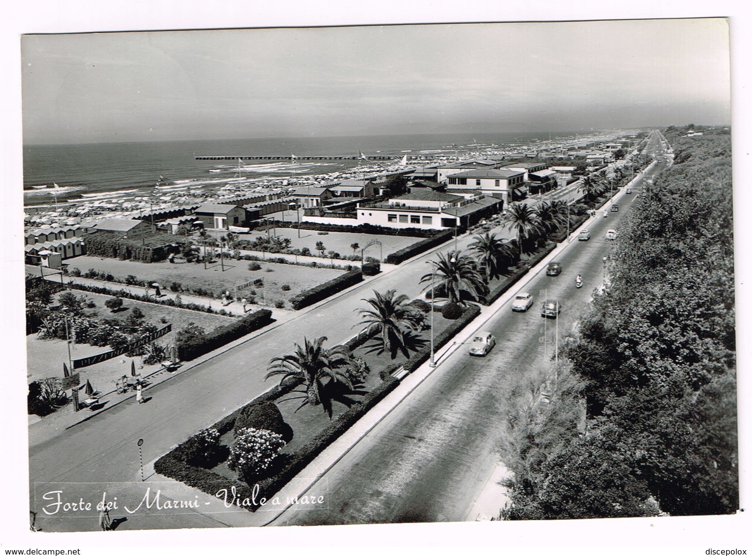 V5242 Forte Dei Marmi (Lucca) - Viale A Mare - Auto Cars Voitures / Viaggiata 1961 - Altri & Non Classificati