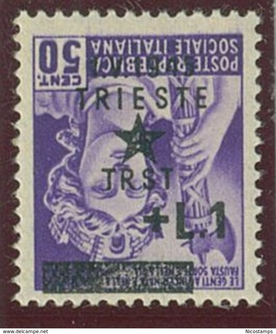 ITALIA - OCC. JUGOSLAVA DI TRIESTE SASS. 4a NUOVO - Ocu. Yugoslava: Trieste