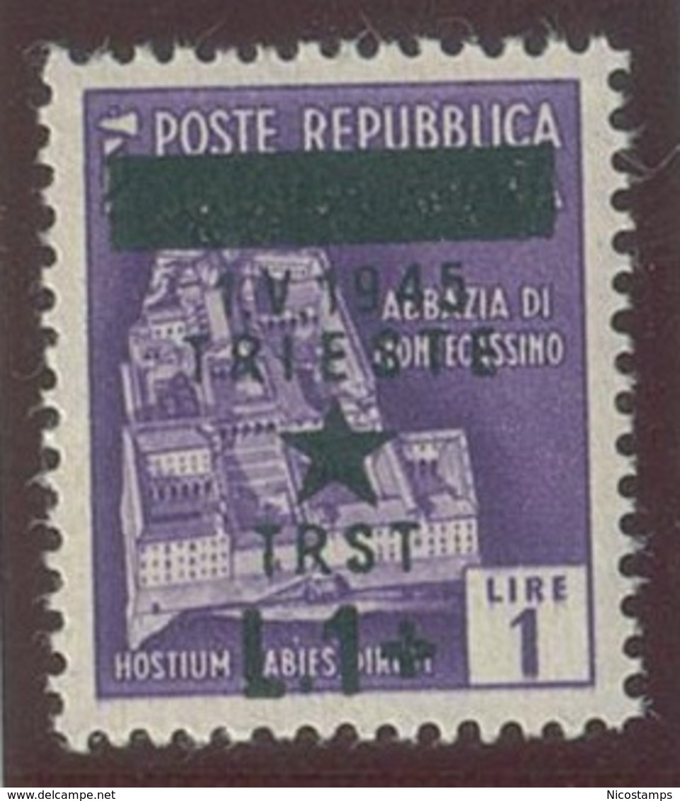 ITALIA - OCC. JUGOSLAVA DI TRIESTE SASS. 5e NUOVO - Ocu. Yugoslava: Trieste