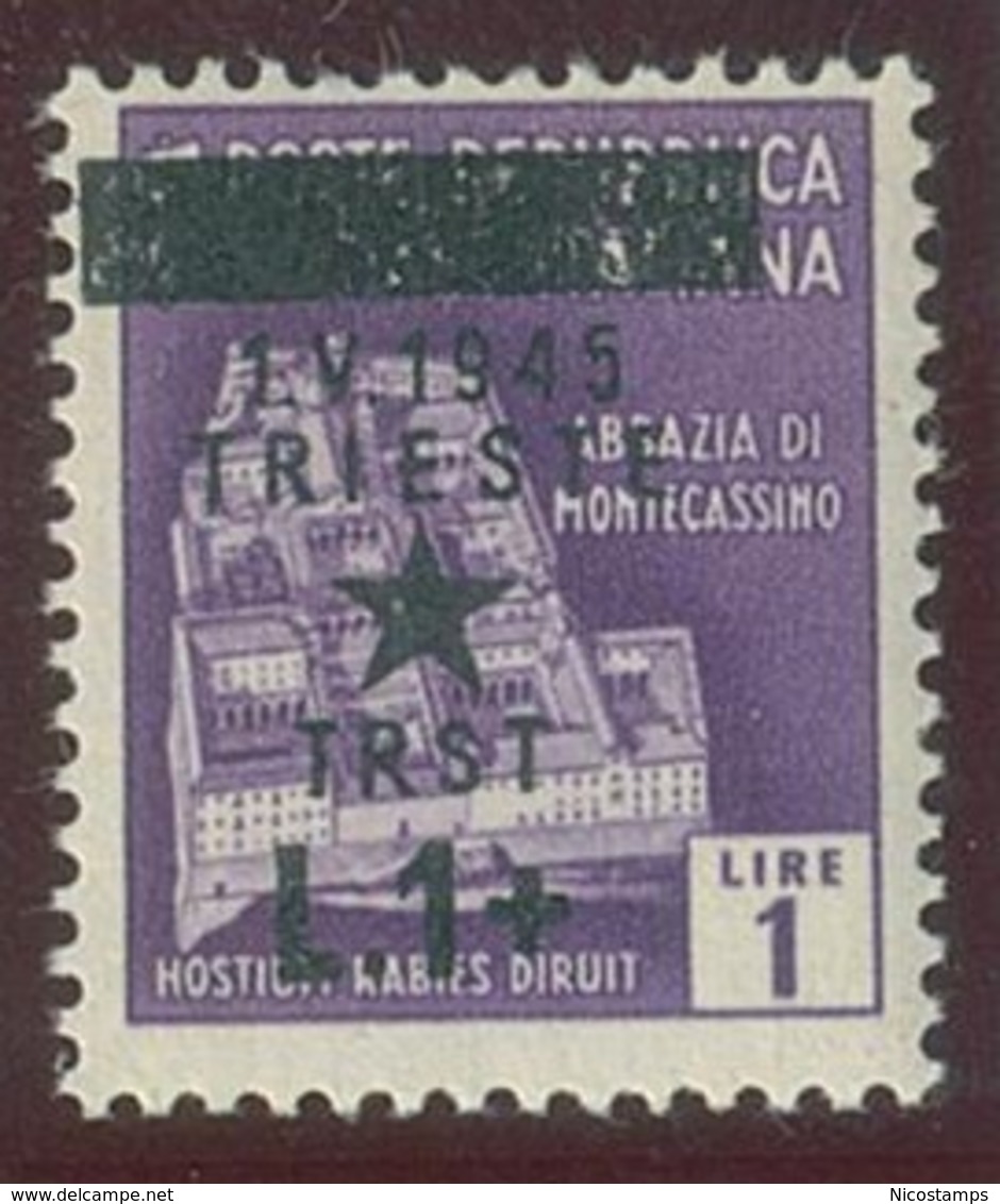 ITALIA - OCC. JUGOSLAVA DI TRIESTE SASS. 5g NUOVO - Yugoslavian Occ.: Trieste