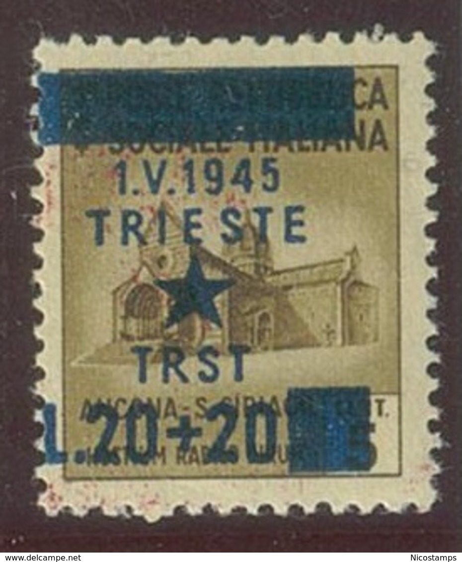 ITALIA - OCC. JUGOSLAVA DI TRIESTE SASS. 11g NUOVO - Occ. Yougoslave: Trieste