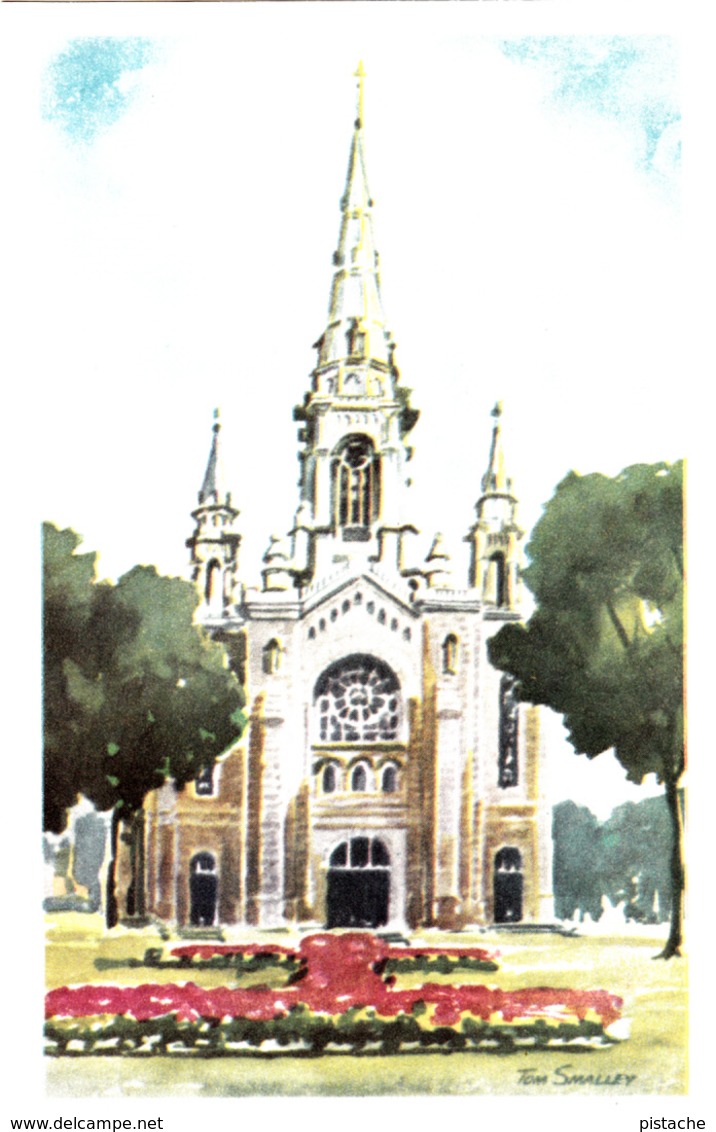 Sherbrooke Québec - Église Saint-Jean-Baptiste Church - Illustration Tom Smalley - Unused - 2 Scans - Sherbrooke