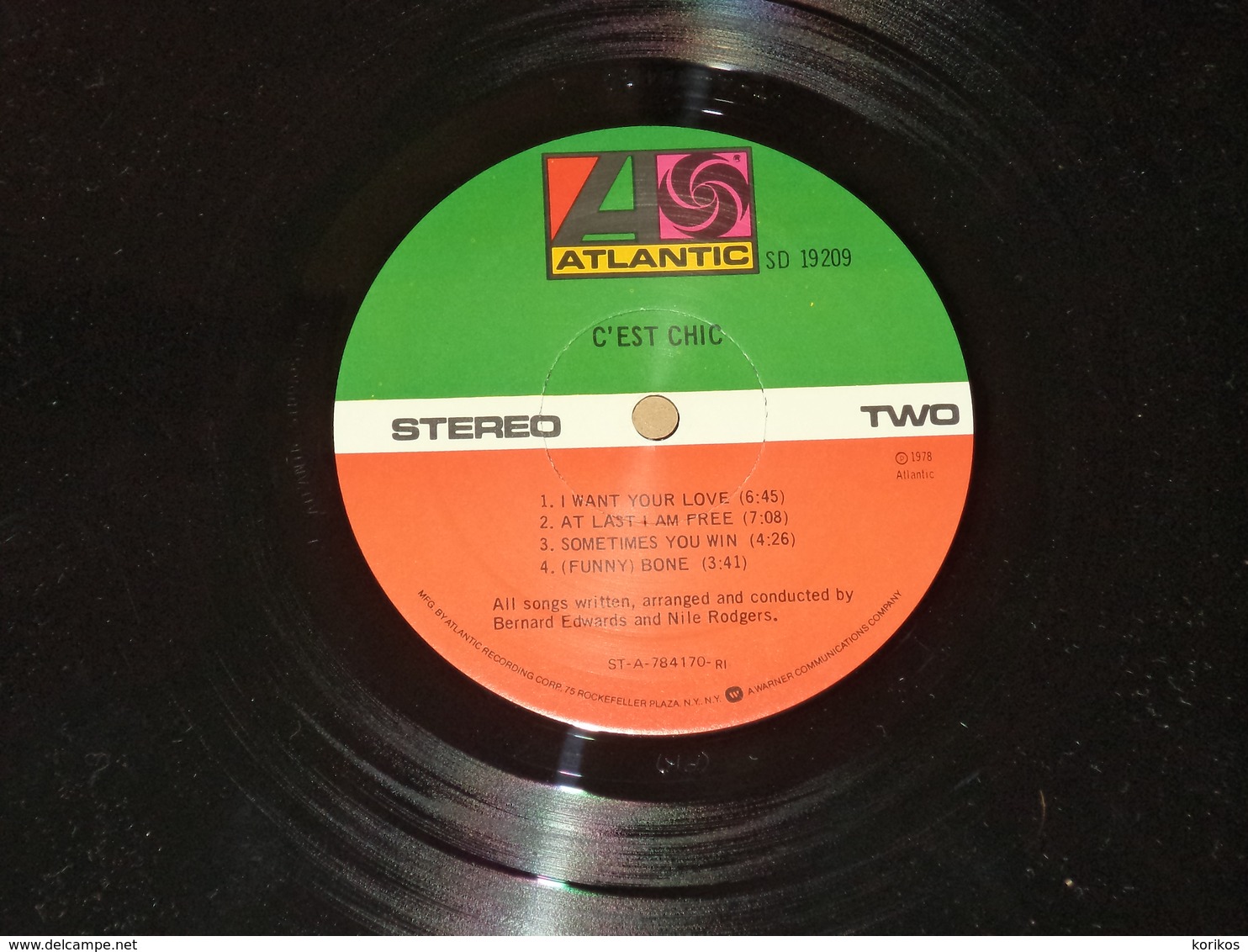 CHIC – C’EST CHIC – ATLANTIC RECORDS – VINYL – 1978 – SD 19209