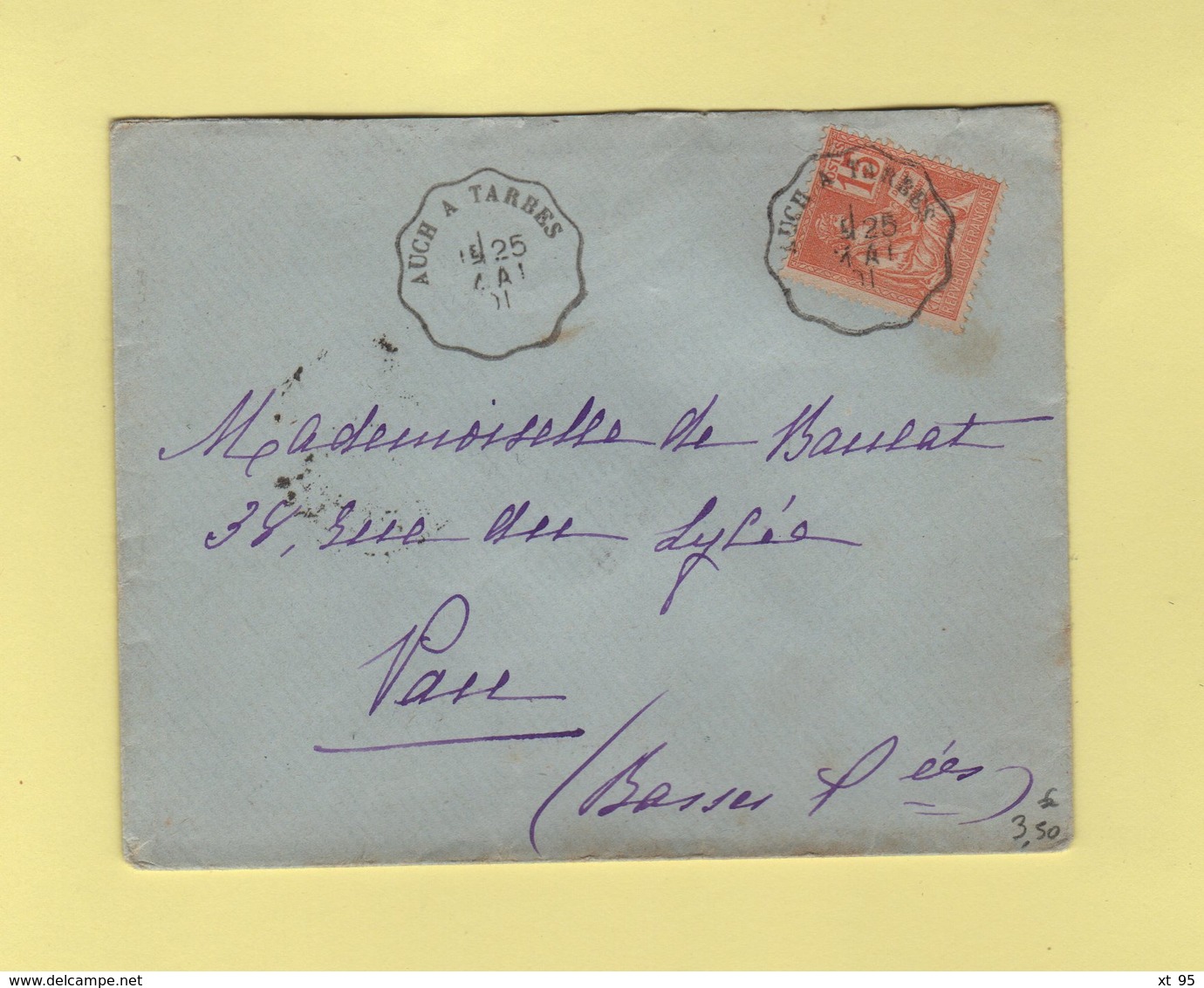 Convoyeur - Auch A Tarbes - 1901 - Posta Ferroviaria