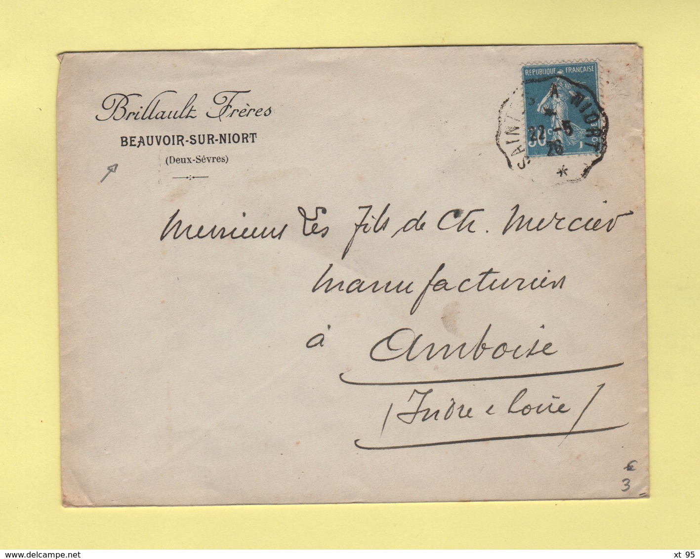 Convoyeur - Saintes A Niort - 1926 - Beauvoir Sur Niort - Deux Sevres - Poste Ferroviaire