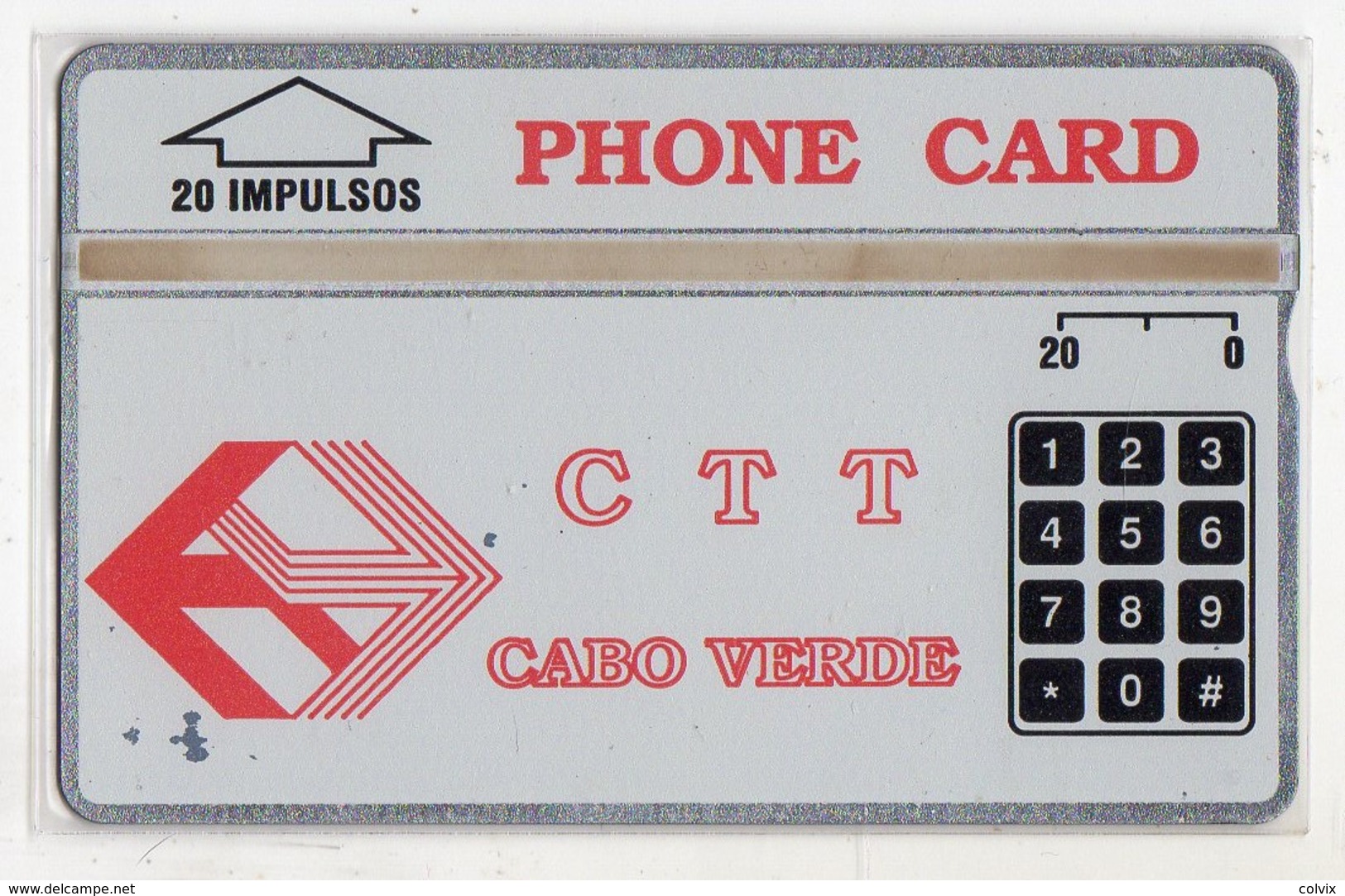 CAP VERT REF MV CARDS CPV-01a 20 U CN 110G Année 1991 6000 Ex  MINT RARE - Kaapverdische Eilanden