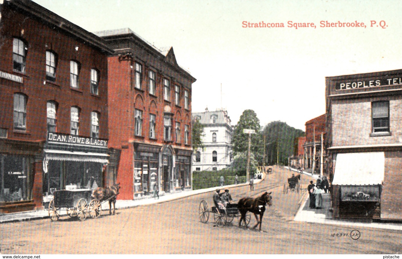 Sherbrooke Quebec - Strathcona Square - Rue Dufferin Street - Horses - Written 1910 + Stamp And Postmark - 2 Scans - Sherbrooke