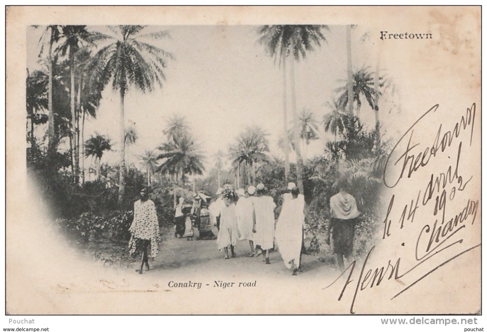 PA5- FREETOWN - SIERRA LEONE - CONAKRY - NIGER ROAD - (ANIMÉE - OBLITERATION DE 1902 - 2 SCANS - Sierra Leone