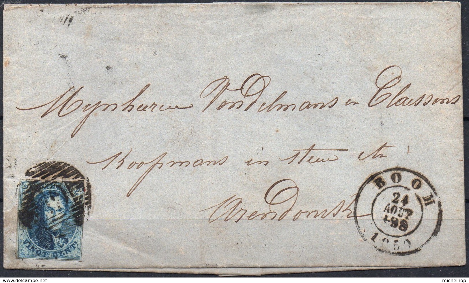 N° 11A Sur Lettre De BOOM Vers Arendonck Via Turnhout - 1858-1862 Medaillons (9/12)