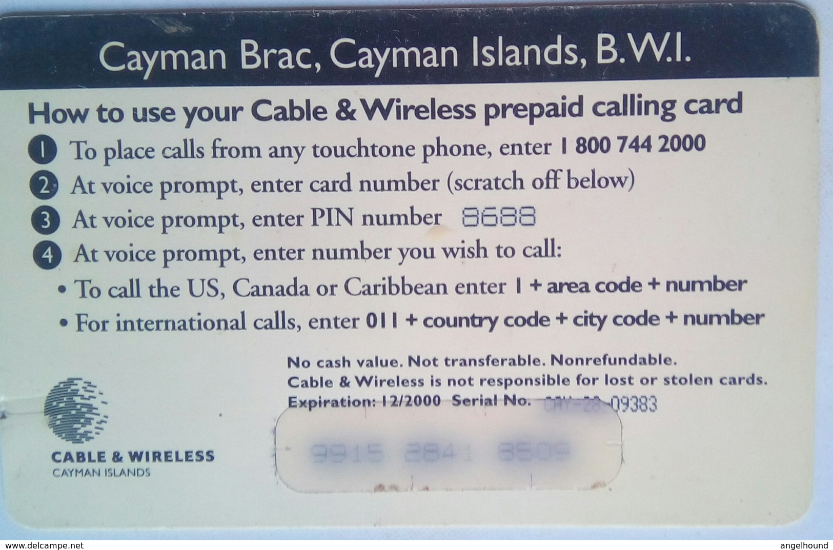 CI $ 15 Map Cayman Brac Remote - Isole Caiman