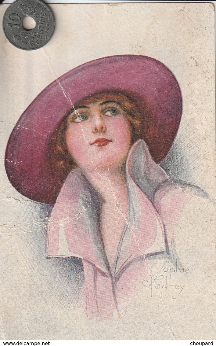 Très Belle Carte Postale Ancienne D'un Femme Galante Signée Sophie Padney - Sonstige & Ohne Zuordnung