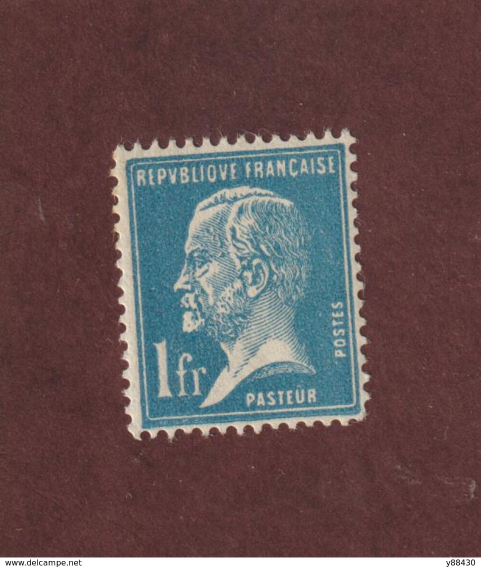 179 De 1922 - Neuf **  - Type Pasteur . 1f.. Bleu - Voir Les 2 Scannes - 1922-26 Pasteur