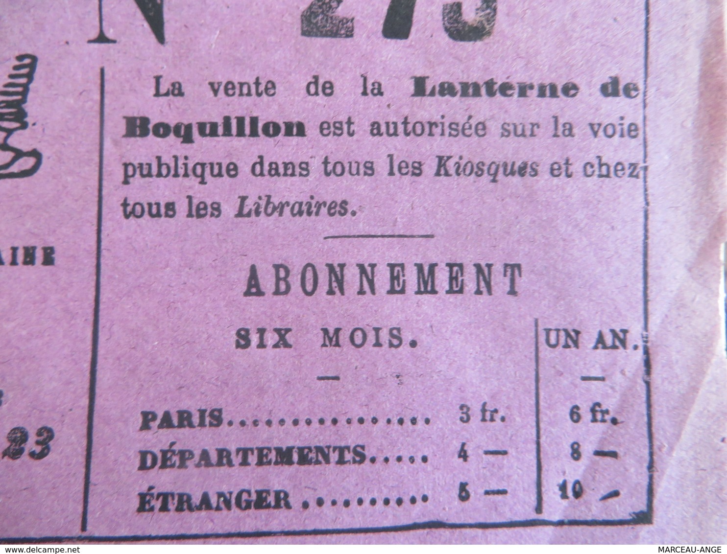 HUMOUR ,par  " A. HUMBERT " ,,LA LANTERNE DE BOQUILLON ,, Tres Bas Prix Pour Ces 17 Exemplaires - Riviste - Ante 1900