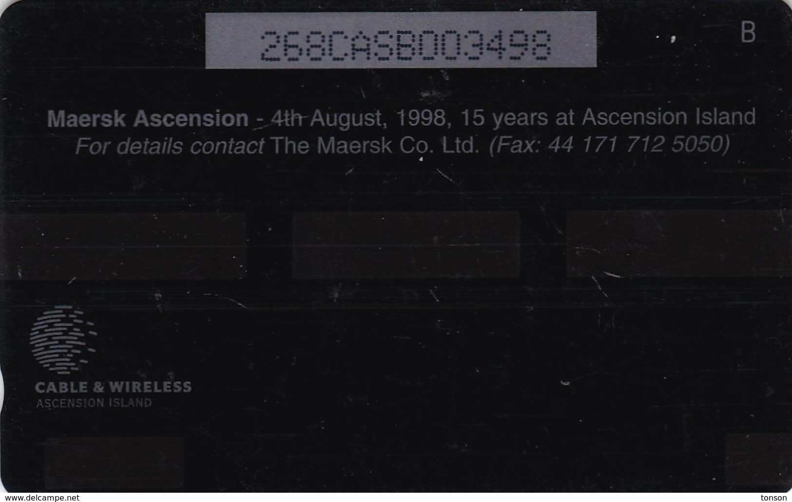 Ascension, 268CASB, Maersk Ascension, Ship, 2 Scans. - Ascension (Insel)