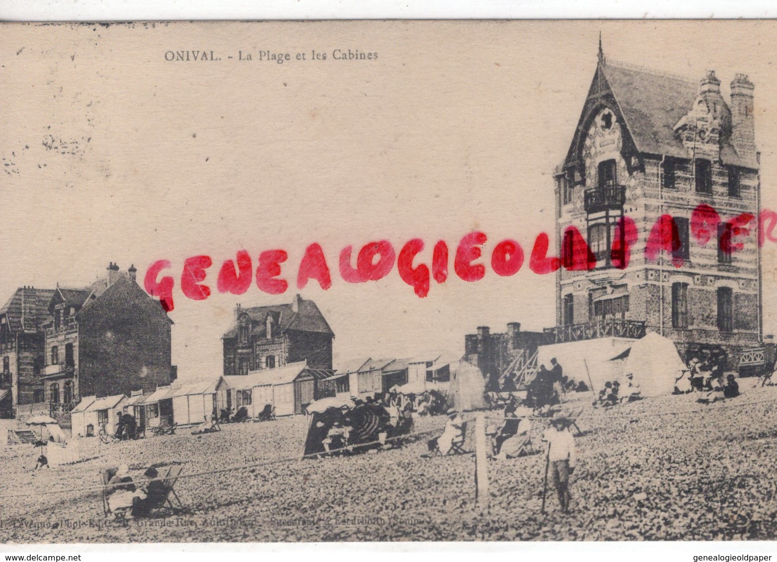 80 - ONIVAL - LA PLAGE ET LES CABINES  -SOMME - Onival