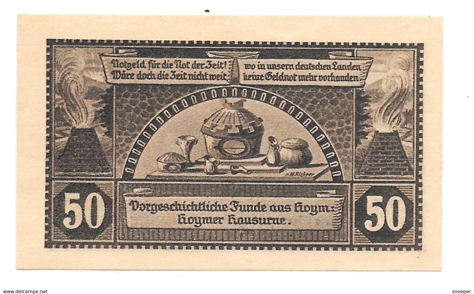 Notgeld   Hoym   50 Pfennig   634.4/1 - [11] Emissions Locales