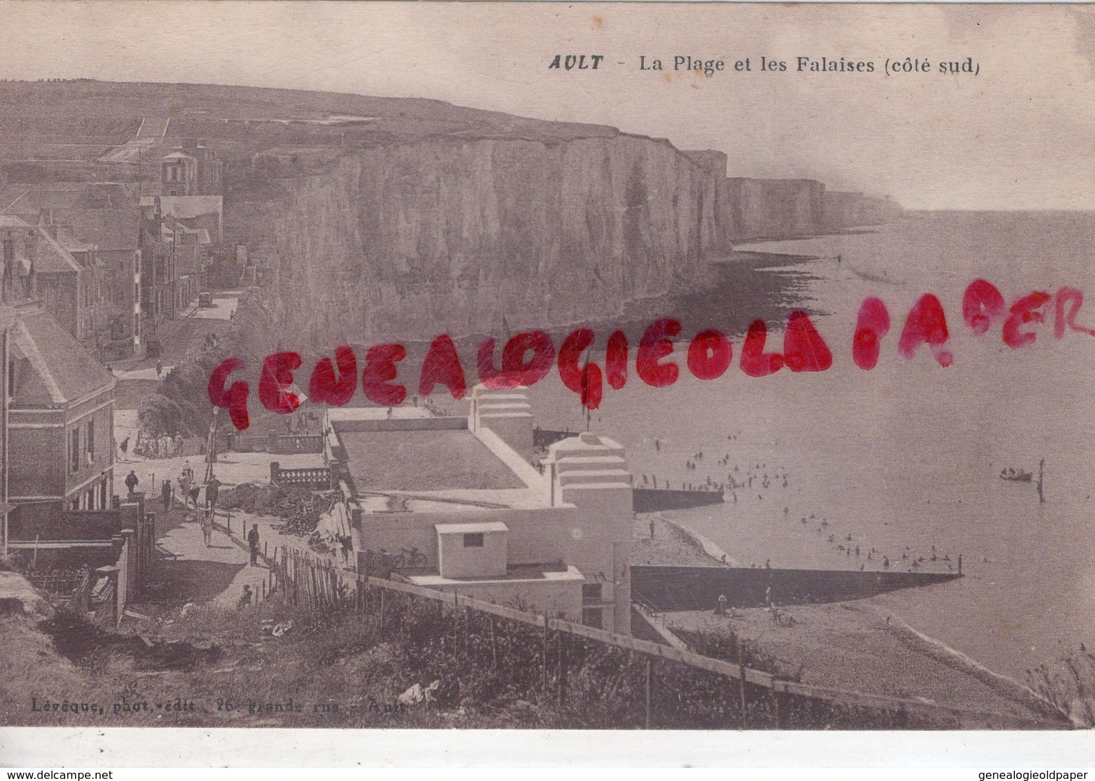 80  - AULT - LA PLAGE ET LES FALAISES COTE SUD -SOMME - Ault