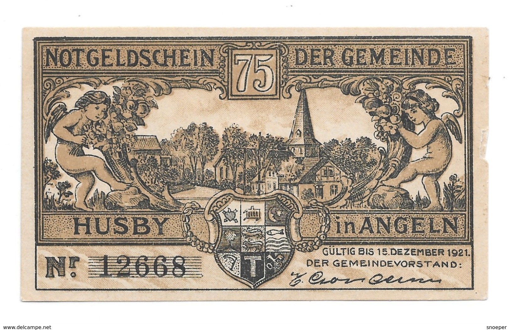 **notgeld   Husby 75pfennig     637.1/3 - [11] Emissions Locales